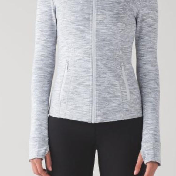 Lululemon Define Jacket Heathered Light Gray Hiking Gym Athletic Comfy Women's 6 - Picture 2 of 16